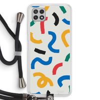 Illustratieve pop 2: Samsung Galaxy A22 4G Transparant Hoesje met koord