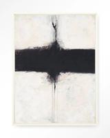 Urban Cotton Wandkleed 'Abstract 3' 110 x 145cm in Floating Frame - off white