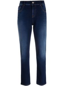 Emporio Armani jean slim à logo brodé - Bleu