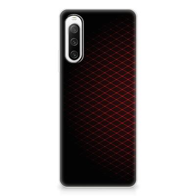 Sony Xperia 10 IV | TPU bumper | Geruit Rood