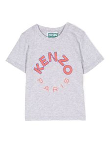 Kenzo Kids t-shirt en coton à logo imprimé - Gris