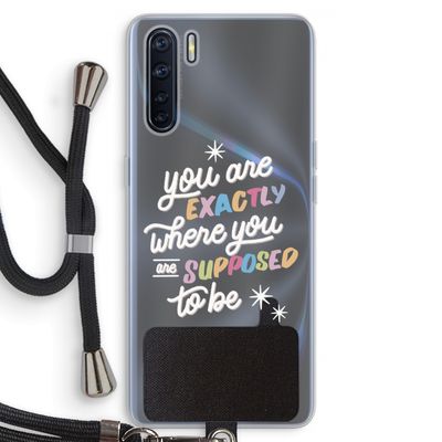 Right Place: Oppo A91 Transparant Hoesje met koord