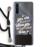 Right Place: Oppo A91 Transparant Hoesje met koord