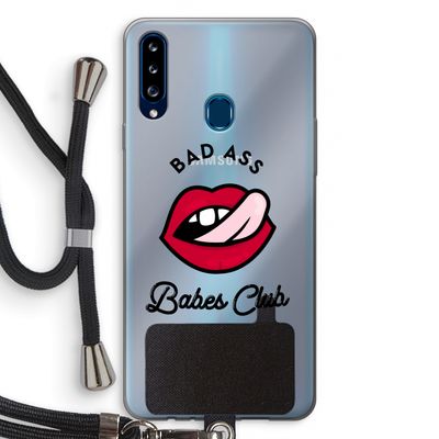 Badass Babes Club: Samsung Galaxy A20s Transparant Hoesje met koord