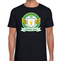 Vrijgezellenfeest groen geel drinking team t-shirt zwart heren 2XL  - - thumbnail