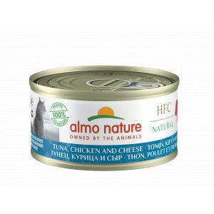 Almo Nature HFC Natural tonijn en kip met kaas natvoer kat (70 g) 18 x 70 g