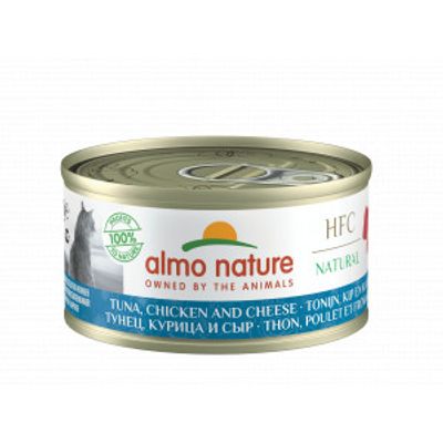 Almo Nature HFC Natural tonijn en kip met kaas natvoer kat (70 g) 24 x 70 g