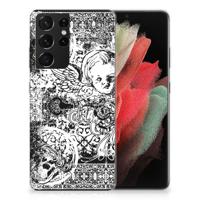 Silicone Back Case Samsung Galaxy S21 Ultra Skulls Angel
