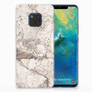 Huawei Mate 20 Pro TPU Siliconen Hoesje Marmer Beige