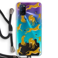 Luipaard: Oppo A92 Transparant Hoesje met koord