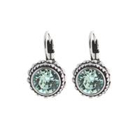 Biba Hang Oorbellen met Klaphaak en Swarovski Steentje Chrysolite
