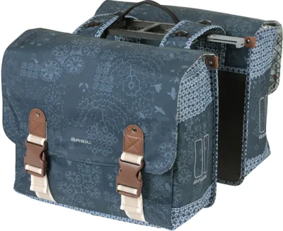 Dubbele fietstas Basil Bohème MIK - 35 liter - blauw