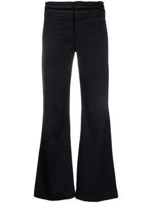 Gucci Pre-Owned pantalon évasé à détail appliqué (années 1990) - Bleu