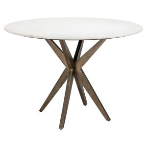 Richmond Ronde Eettafel Maisy Marmer, 114cm - Wit