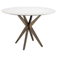 Richmond Ronde Eettafel Maisy Marmer, 114cm - Wit