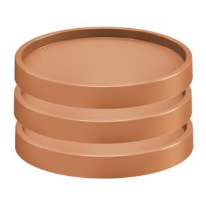 Prosperplast Plantenonderzetter - 3x stuks - rond - 45 cm - terracotta