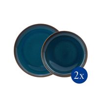 Villeroy & Boch Crafted Denim Dinerset 2 persoons, 4 delig - thumbnail