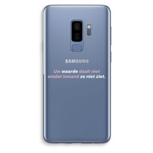 uw waarde daalt niet: Samsung Galaxy S9 Plus Transparant Hoesje