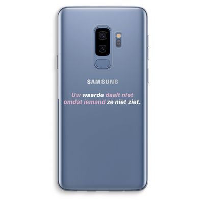 uw waarde daalt niet: Samsung Galaxy S9 Plus Transparant Hoesje