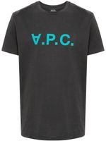 A.P.C. t-shirt à logo floqué - Gris - thumbnail