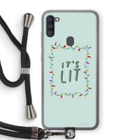 It's Lit: Samsung Galaxy A11 Transparant Hoesje met koord