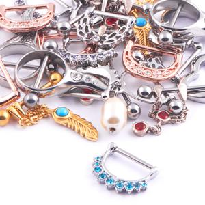 Super Sale Pakket Tepelpiercings Verguld chirurgisch staal 316L / Met roségoud verguld chirurgisch staal Super Sale Pakketten