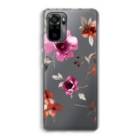 Geschilderde bloemen: Xiaomi Redmi Note 10 Pro Transparant Hoesje