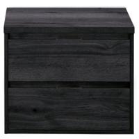 Porto Badmeubelset 70 cm - Black Oak - Wastafelbovenblad Black Oak