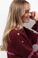 Suzette stripe pullover - bordeaux/orchid - 13229