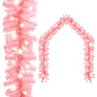 Kerstslinger met LED-lampjes 5 m roze