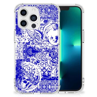 Extreme Case Apple iPhone 13 Pro Angel Skull Blauw Extreme Case Apple iPhone 13 Pro Angel Skull Blauw