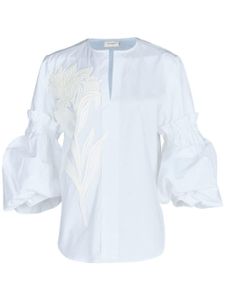 Silvia Tcherassi blouse Wenda à appliques fleurs - Blanc