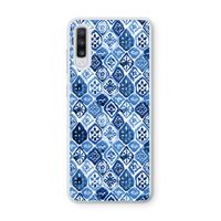 Blauw motief: Samsung Galaxy A70 Transparant Hoesje