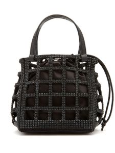 Oscar de la Renta mini sac à main Crystal Grid - Noir