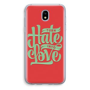 Turn hate into love: Samsung Galaxy J5 (2017) Transparant Hoesje