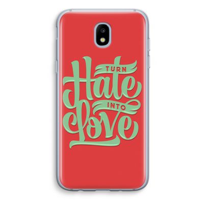 Turn hate into love: Samsung Galaxy J5 (2017) Transparant Hoesje