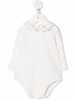 La Stupenderia body à logo brodé sur le col - Blanc