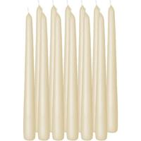 Dinerkaarsen/kandelaarkaarsen Cello - 12x stuks - creme wit - Gotisch - 25 cm