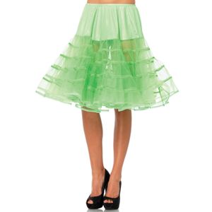 Lange tule onderrok neon groen voor dames One size  -