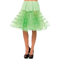 Lange tule onderrok neon groen voor dames One size  -