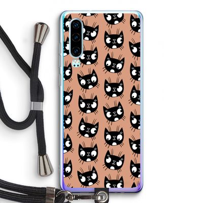 Kat: Huawei P30 Transparant Hoesje met koord