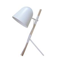 Artdelight Landelijke tafellampSensa Tripod wit met hout - TL 1946 WI