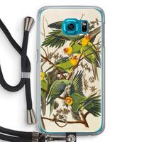 Carolinaparkiet: Samsung Galaxy S6 Transparant Hoesje met koord