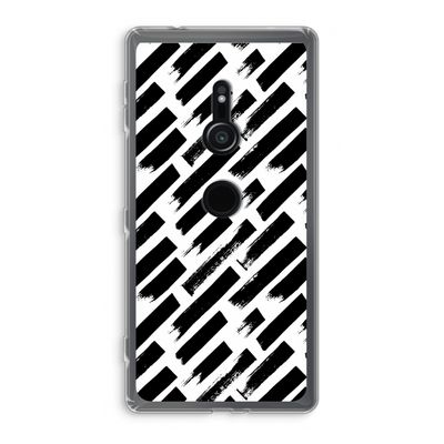 Zwarte vegen: Sony Xperia XZ2 Transparant Hoesje