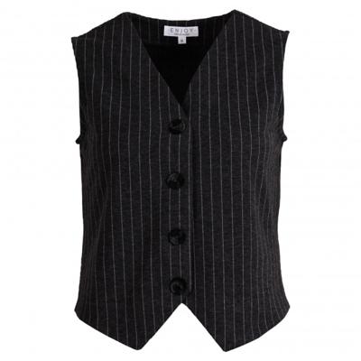 Enjoy - Zwart | Dames | Gilet | Zwart | XXL | regular | Kamst mode