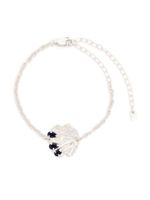 LOVENESS LEE bracelet Okan serti de saphirs - Argent