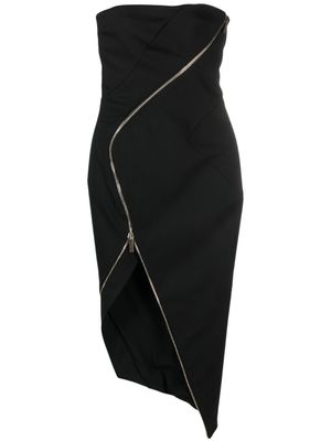 Genny robe bustier à design asymétrique - Noir