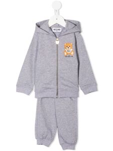 Moschino Kids survêtement à imprimé Teddy Bear - Gris