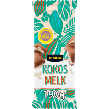 Jumbo Melkchocolade Kokos 190 g