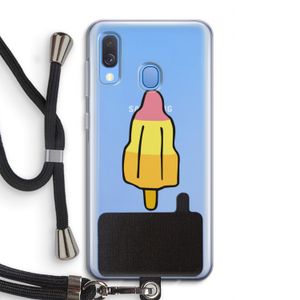 Raketijsje: Samsung Galaxy A40 Transparant Hoesje met koord